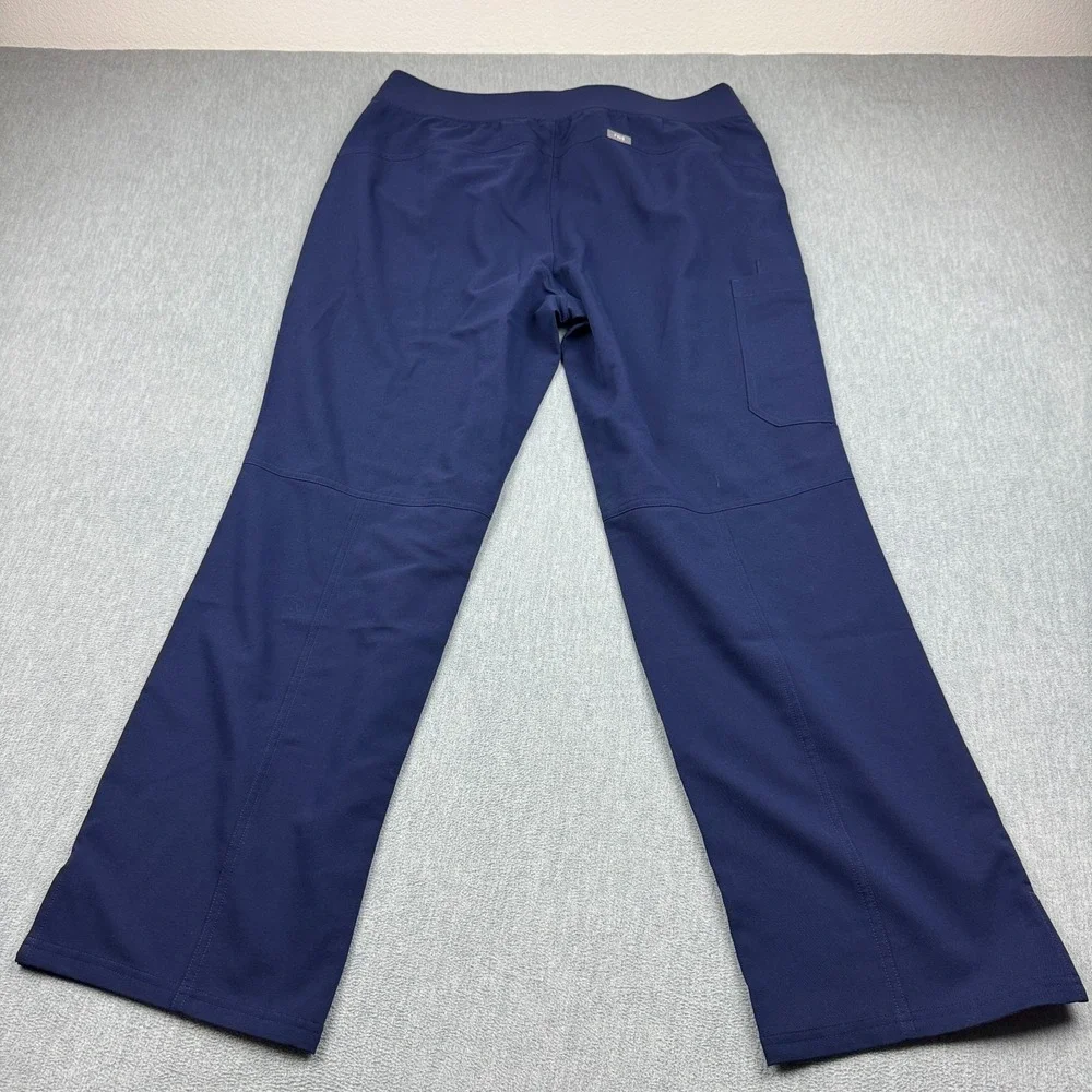 FIGS Kade Cargo Scrub Pants Women XL Blue Medical Nursing Straight High Waisted